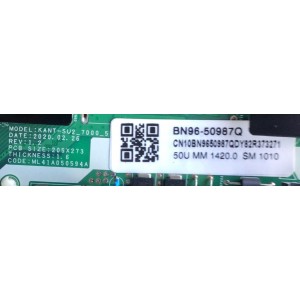 MAIN FUENTE PARA TV SAMSUNG / NUMERO DE PARTE BN96-50987Q / KANT_SU2_7000_55_WW / ML41A050594A / BN9650987Q / VY50UH160 / PANEL CY-BT050HGNVAH / MODELO UN50TU7000FXZA DL06	